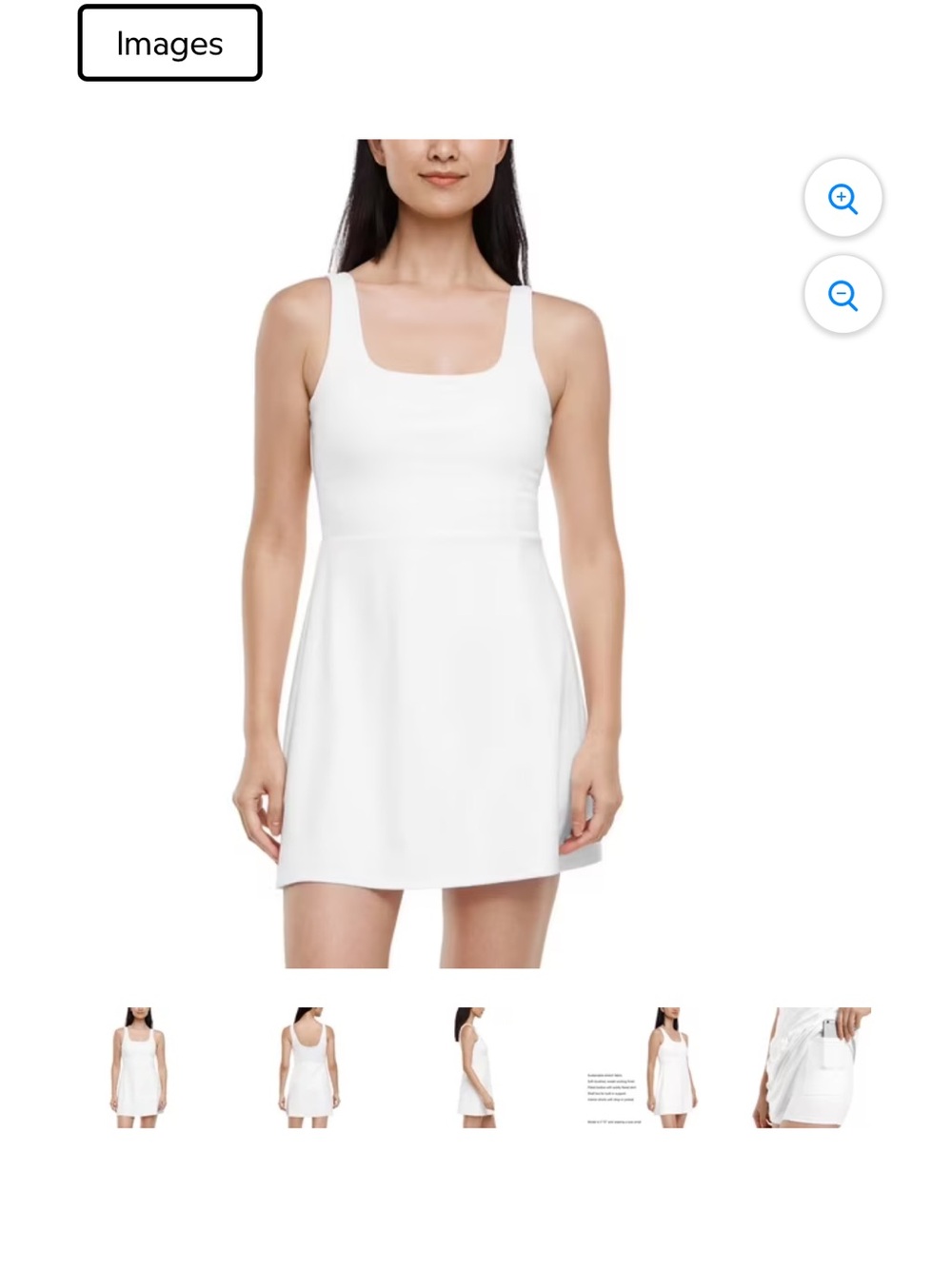 GapFit womens active tank dress white large
